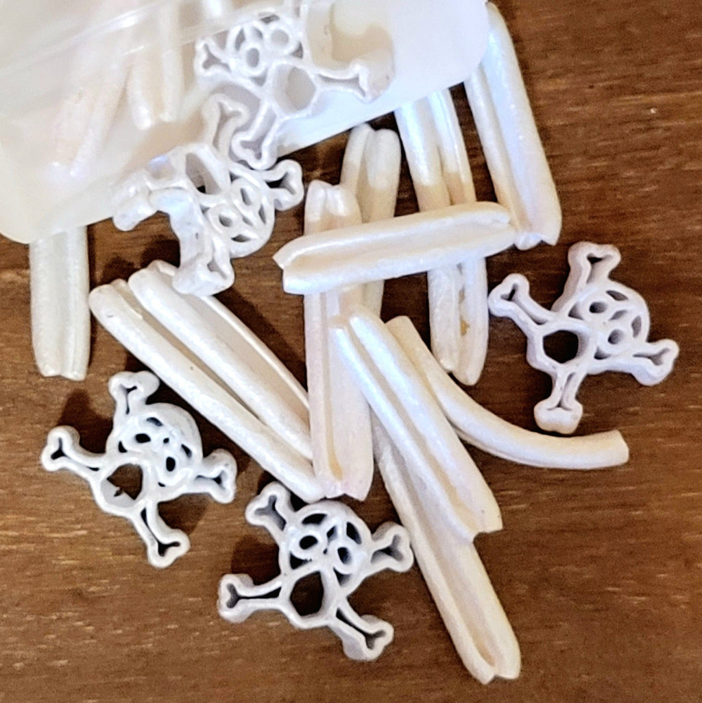 Bones and Skull/Crossbones - Shiny White