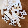 Bones and Skull/Crossbones - Shiny White